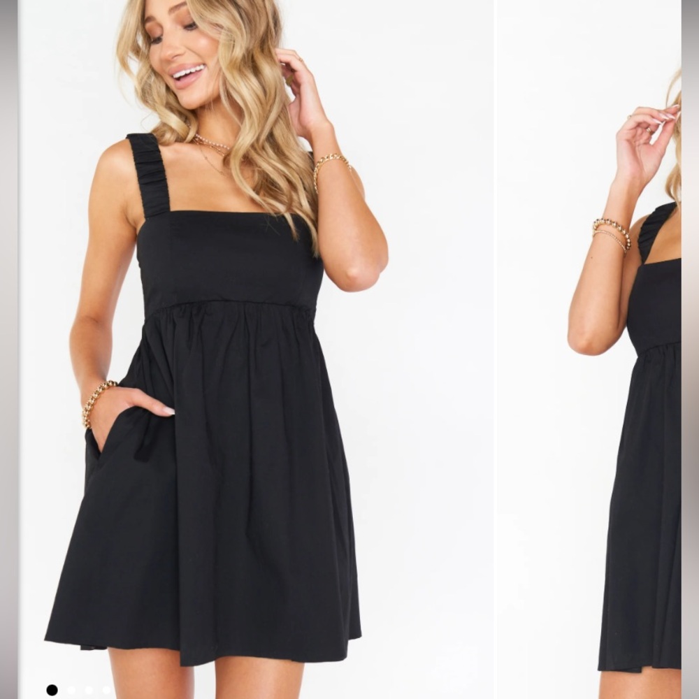 Show Me Your Mumu black mini poplin dress